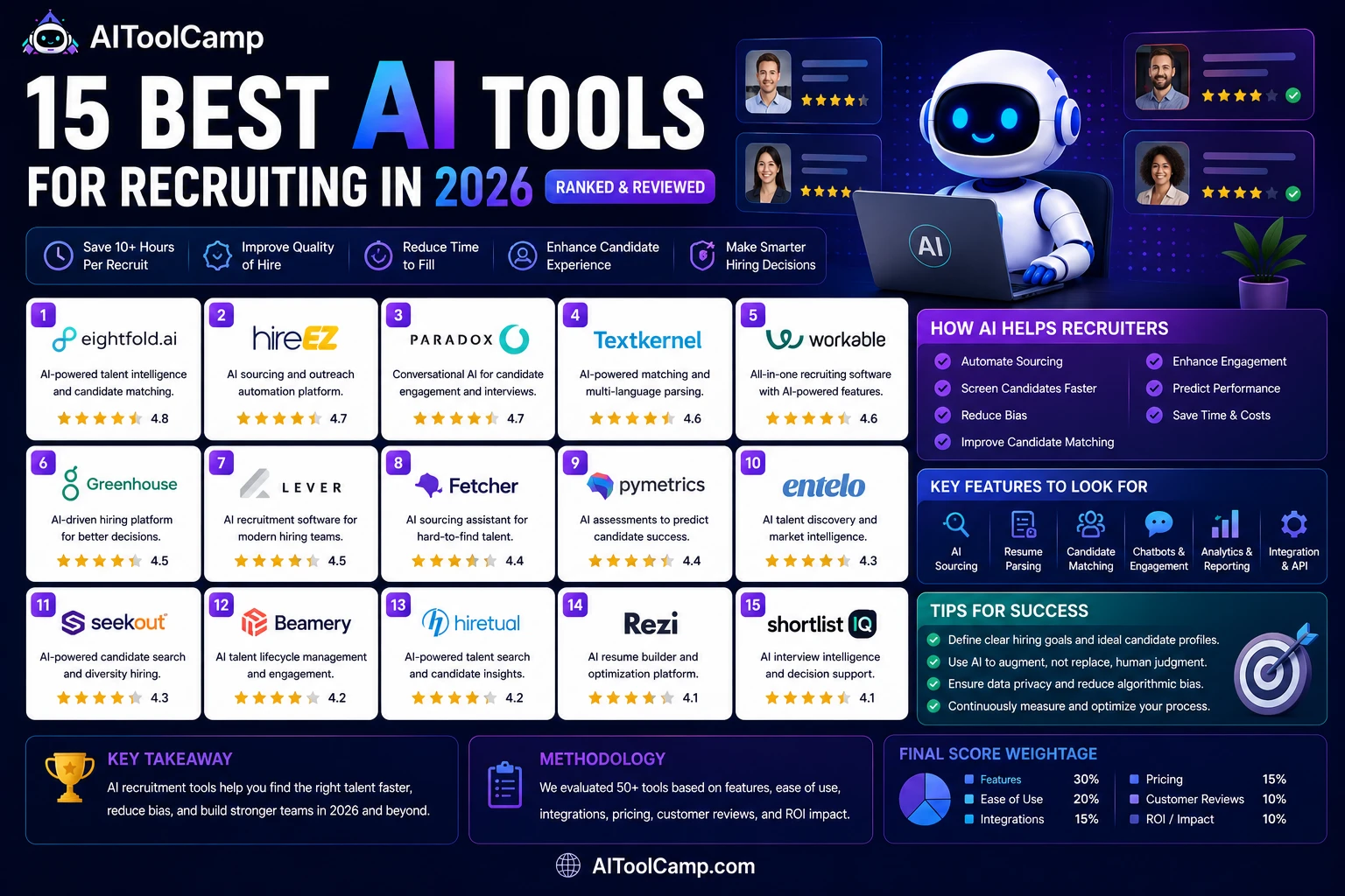 Best AI Tools for Recruiting in 2026