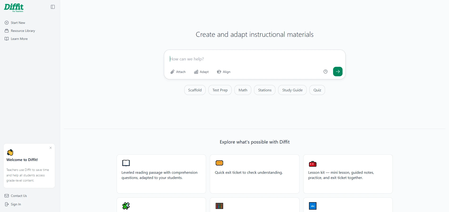 Diffit — Best for Differentiating Reading Materials