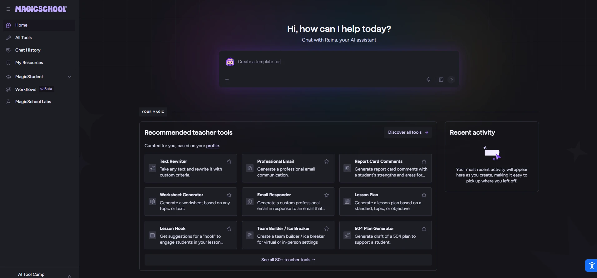 MagicSchool AI Tools overview